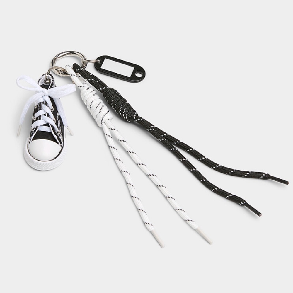 Unisex black and white sneaker maximalist key ring bag charm NWT